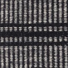 Malta Handwoven Wool Rug Swatch | Black