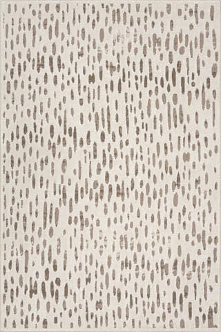 Isolated view of Ivory Rectangle Susurrus Modern Polka Dot Rug, showcasing its design