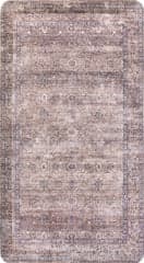 Isolated view of Rust Rectangle Faded Floral Printed Anti-Fatigue Mat, showcasing its design