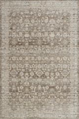 Isolated view of Brown Rectangle Maelira Traditional Woven Floral Washable Rug, showcasing its design