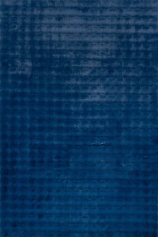 Isolated view of Navy Rectangle Ivana Checkered Plush Cloud Washable Rug, showcasing its design