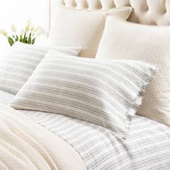 Lush Linen Stripe Sheet Set | Charcoal