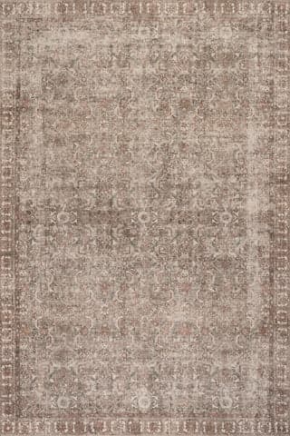 Isolated view of Rust Rectangle Fair Hills Antiqued Jute-Blend Rug, showcasing its design