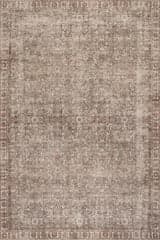 Isolated view of Rust Rectangle Fair Hills Antiqued Jute-Blend Rug, showcasing its design