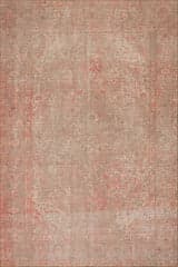 Isolated view of Peach Rectangle Vianey Vintage and Distressed Rug, showcasing its design