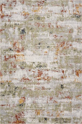 Isolated view of Green Runner Patty Washable Rainy Days Rug, showcasing its design