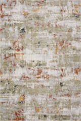 Isolated view of Green Runner Patty Washable Rainy Days Rug, showcasing its design