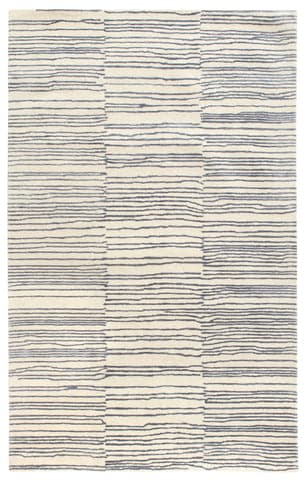 Striae Hand Tufted Wool Rug | Pewter Blue