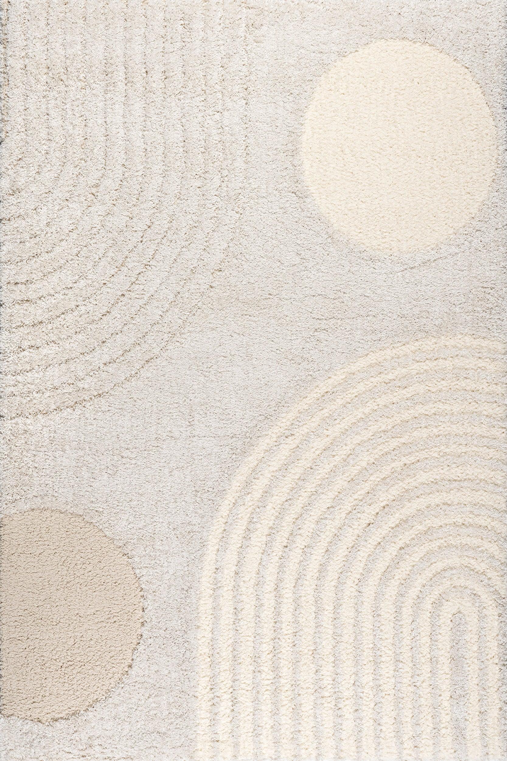 Maren Hazy Swirls Rug | Beige 6'7x9'