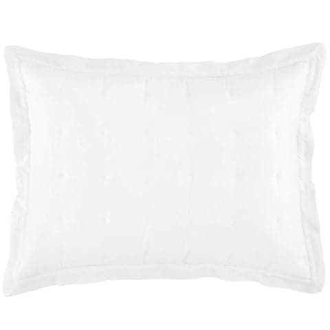 Cozy Cotton Puff Sham | White