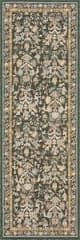 Isolated view of Green Runner Inari Traditional Floral Indoor/Outdoor Rug, showcasing its design