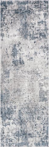 Isolated view of Blue Runner Crystal Abstract Vintage Rug, showcasing its design