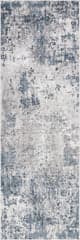 Isolated view of Blue Runner Crystal Abstract Vintage Rug, showcasing its design