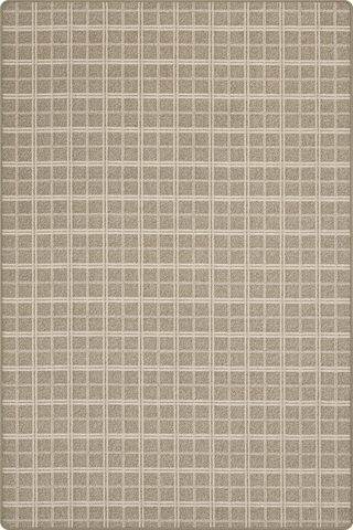 Isolated view of Brown Rectangle Mallard Plaid Ridged Custom Rug, showcasing its design
