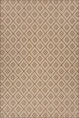 Isolated view of Brown Rectangle Marouise Modern Diamond Indoor/Outdoor Rug, showcasing its design