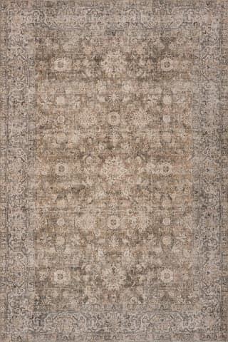 Isolated view of Brown Rectangle Westfield Antiqued Jute-Blend Rug, showcasing its design