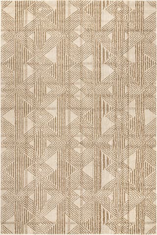 Isolated view of Beige Rectangle Brandy Diamond Striped Rug, showcasing its design