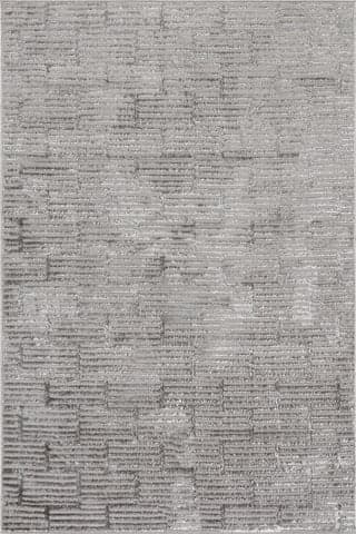 Isolated view of Grey Rectangle Marem Geometric Rug, showcasing its design