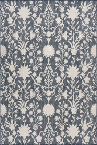 Isolated view of Blue Rectangle Rayena Traditional Paisley Indoor/Outdoor Rug, showcasing its design