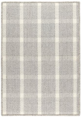 Jackson Woven Wool Custom Rug | Grey/Ivory