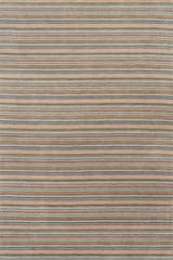 Brindle Stripe Hand Loom Knotted Wool Rug | Clay