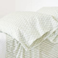 Feather Ogee Pillowcases | Sage