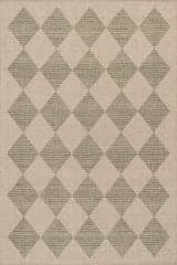 Isolated view of Green Rectangle Luzia Vintage Washable Rug, showcasing its design