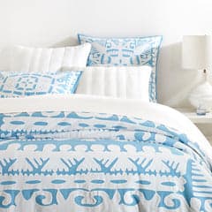 Knight Wood Cutwork Coverlet | Lapis