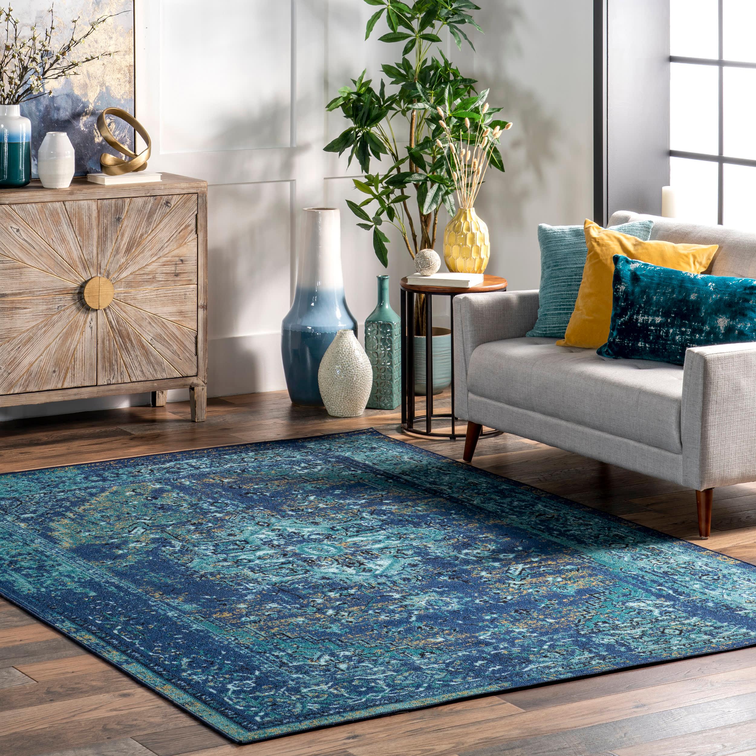 Persian Vintage Rug | Teal – Rugs USA