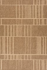 Isolated view of Brown Rectangle Saveta Modern Geometric Indoor/Outdoor Rug, showcasing its design