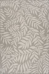 Isolated view of Grey Rectangle Suni Coastal Floral Indoor/Outdoor Rug, showcasing its design