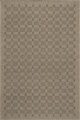 Isolated view of Brown Rectangle Walker Modern Checkered Washable Rug, showcasing its design