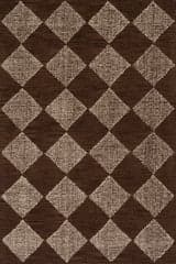 Isolated view of Light Brown Rectangle Tova Tufted Diamond Rug, showcasing its design