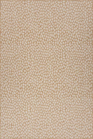 Isolated view of Beige Rectangle Lindra Modern Animal Print Indoor/Outdoor Rug, showcasing its design