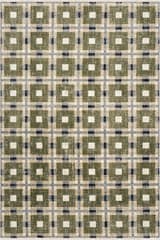 Isolated view of Green Rectangle Sorelle Modern Plaid Rug, showcasing its design