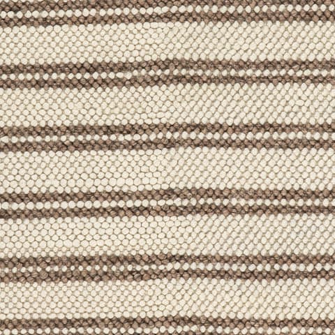Venit Modern Striped Farmhouse Rug Swatch | Brown