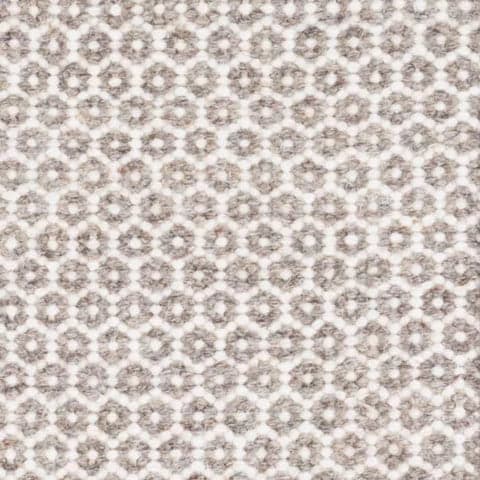 Honeycomb Handwoven Wool Custom Rug Swatch | Ivory/Grey