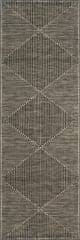 Isolated view of Green Runner Revelyn Geometric Washable Rug, showcasing its design