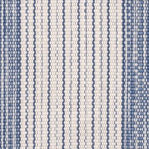 Quincy Stripe Handwoven Indoor/Outdoor Rug Swatch | Denim