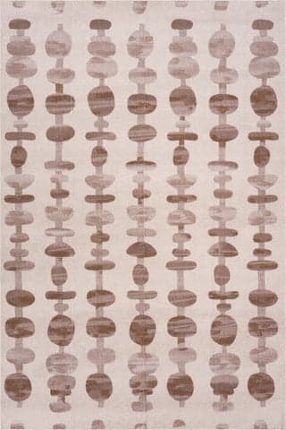 Isolated view of Brown Rectangle Fanice Bohemian Washable Rug, showcasing its design