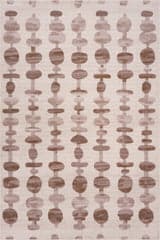 Isolated view of Brown Rectangle Fanice Bohemian Washable Rug, showcasing its design