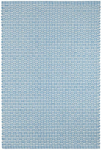 Miss Muffet Handwoven Cotton Rug | French Blue