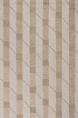 Isolated view of Beige Rectangle Inette Modern Geometric Wool Rug, showcasing its design