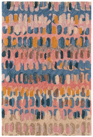 Paint Chip Hand Micro Hooked Wool Rug | Coral
