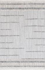Isolated view of Light Grey Rectangle Uma Parallel Lines Rug, showcasing its design