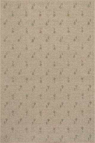 Isolated view of Green Rectangle Flora Soft Floral Washable Rug, showcasing its design