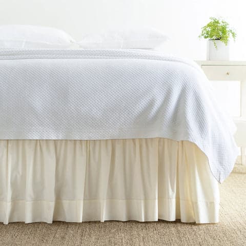 Classic Hemstitch Bed Skirt | Ivory