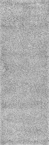 Isolated view of Grey Runner Ultra Shag Rug, showcasing its design