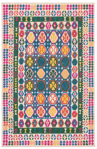 Rainbow Row Handwoven Wool Rug | Multi
