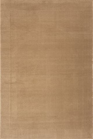 Isolated view of Sand Runner Tiera Bordered Plush Textured Washable Rug, showcasing its design